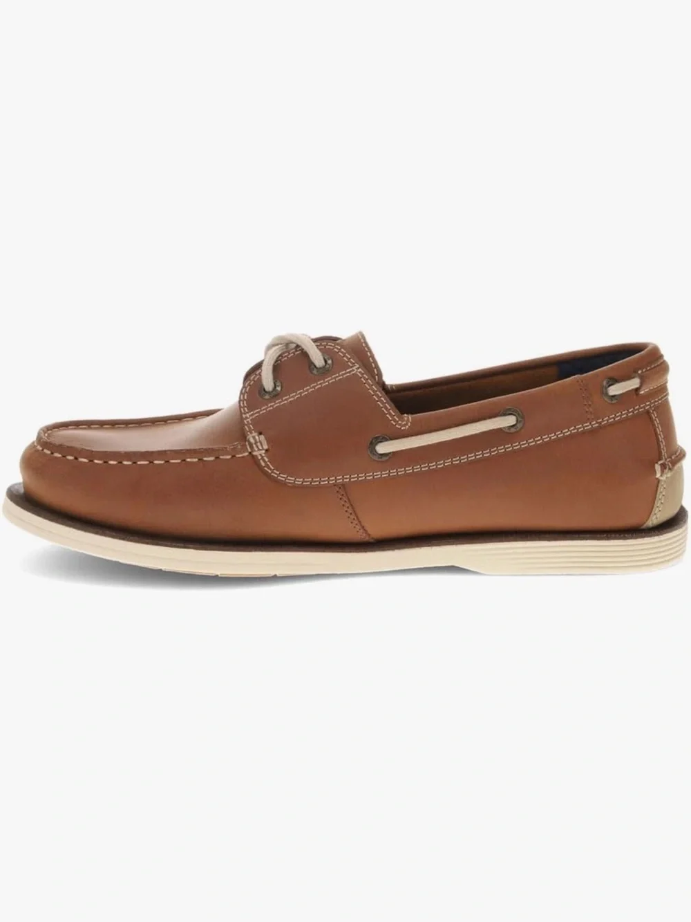 Men's or Boy's Dockers Dennison Brown Leather Lace-Up Boat Shoes Size 8M